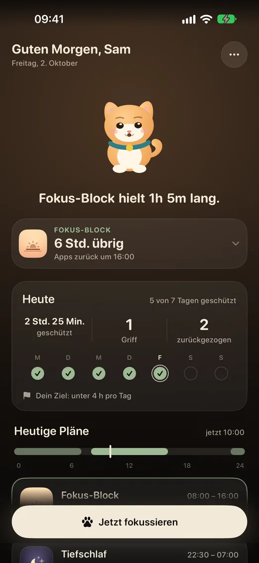 Pawwall Start mit aktivem Plan